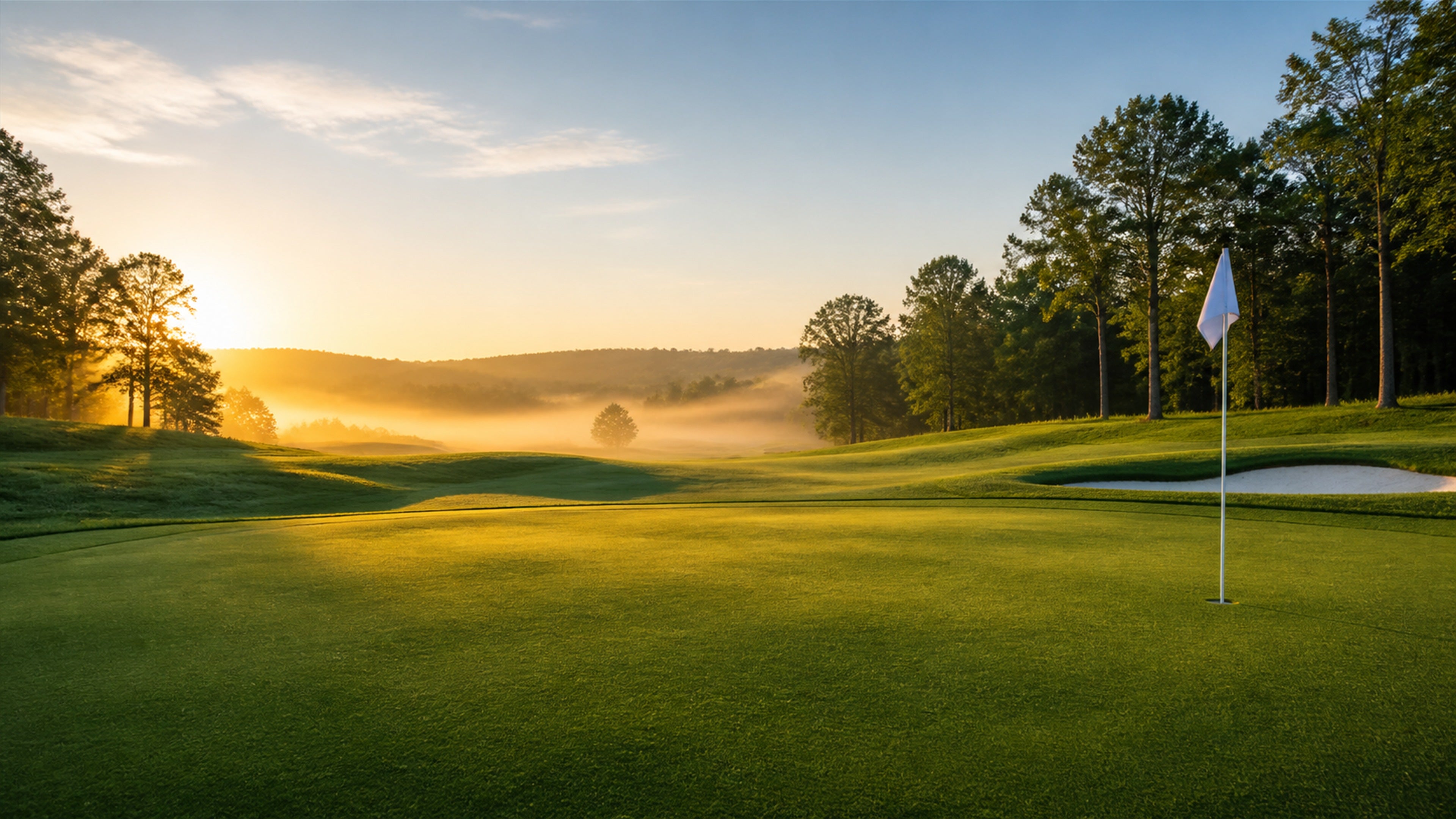 4K sunrise golf course fairway for Fairwedge Golf homepage